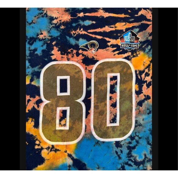 St. Louis Rams Isaac Bruce Hall Of Fame Tie-Dye Tee - Picture 3 of 4